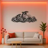 Dolphin Wave Dance Metal Wall Art | Coastal and Nautical Wall Decor