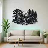 Redwood Canopy Metal Wall Art | Nature Silhouette Decor