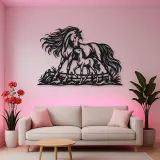 Mare and Foal Metal Wall Art | Equestrian Wall Decor