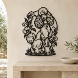 Poodle Elegant Pose Metal Wall Art | Pet Lover Silhouette Decor - lifestyle view 3