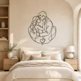 Holding Face Lovers Metal Wall Art | Romantic Couple Decor - lifestyle view 2
