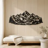 Alpine Crown Metal Wall Art | Nature Silhouette Decor - lifestyle view 5