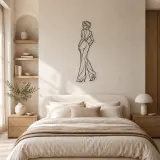 Catwalk Turn Pose Metal Wall Art | Fashion Figure Wall Decor - lifestyle view 2