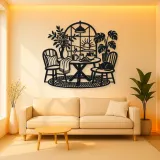 Breakfast Table Moment Metal Wall Art | Cozy Home Metal Decor