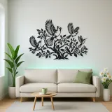 Birds Rising from Tree Metal Wall Art | Wildlife Silhouette Decor