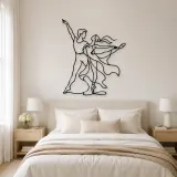 Ballet Pas De Deux Metal Wall Art | Couple Dance Wall Decor - lifestyle view 2
