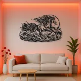 Horse Ocean Gallop Metal Wall Art | Equestrian Wall Decor