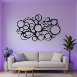 Connected Bubble Field Metal Wall Art | Modern Abstract Metal Decor