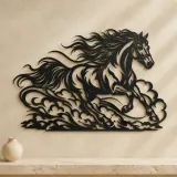 Galloping Dust Flow Metal Wall Art | Equestrian Wall Decor - lifestyle view 3
