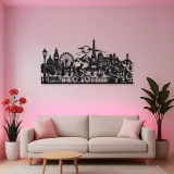 Bicycle City Ride Metal Wall Art | Travel and City Wall Decor
