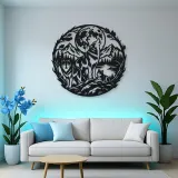 Wolf Moon Arc Metal Wall Art | Celestial Boho Wall Decor