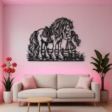 Pony and Child Metal Wall Art | Equestrian Wall Decor