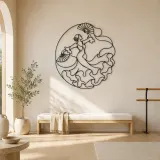 Sevillana Fächer Tanz Metall-Wandkunst | Wanddekoration mit Tanzsilhouette