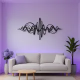 Continuous Sound Wave Metal Wall Art | Music Room Wall Decor