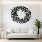 Herb Kitchen Wreath Metal Wall Art | Cozy Home Metal Decor