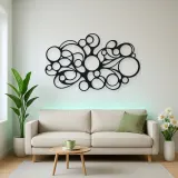 Connected Bubble Field Metal Wall Art | Modern Abstract Metal Decor