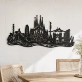 Barcelona Architecture Metal Wall Art | Travel and City Wall Decor - lifestyle view 4