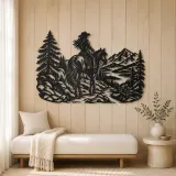 Rider on Trail Metal Wall Art | Equestrian Wall Decor - lifestyle view 5