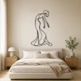 Arched Back Flow Metal Wall Art | Feminine Figure Wall Decor - lifestyle view 2