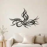 Art mural en métal Rising Energy Lines | Décoration moderne abstraite