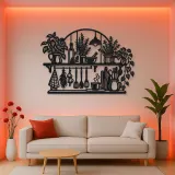 Kitchen Herb Shelf Metal Wall Art | Cozy Home Metal Decor