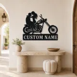 Personalized Chopper Couple Metal Wall Art - lifestyle view 3
