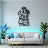 Anniversary Embrace Metal Wall Art | Romantic Couple Decor