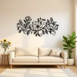 Endless Floral Vine Metal Wall Art | Botanical Metal Wall Decor