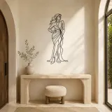 Wrapped Dress Pose Metal Wall Art | Fashion Figure Wall Decor - lifestyle view 3