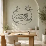 Seated Forward Fold Metal Wall Art | Yoga and Meditation Wall Decor - lifestyle view 4