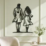 Evening Stroll Couple Metal Wall Art | Romantic Couple Decor - lifestyle view 2