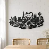 Passport Journey Symbol Metal Wall Art | Travel and City Wall Decor - lifestyle view 4