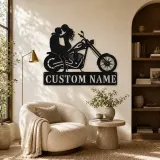 Personalized Chopper Couple Metal Wall Art - lifestyle view 5