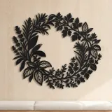 Herb Kitchen Wreath Metal Wall Art | Cozy Home Metal Decor - lifestyle view 5