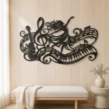 Dancing Treble Flow Metal Wall Art | Music Room Wall Decor - lifestyle view 5