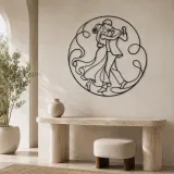 Gentle Spin Couple Metal Wall Art | Romantic Couple Decor - lifestyle view 3