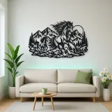 Wild Mustang Mountains Metal Wall Art | Equestrian Wall Decor