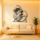 Warrior Flow Metal Wall Art | Movement Silhouette Decor