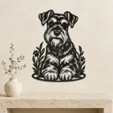 Schnauzer Portrait Metal Wall Art | Pet Lover Silhouette Decor - lifestyle view 3