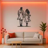 Evening Stroll Couple Metal Wall Art | Romantic Couple Decor