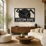 Décoration murale en métal personnalisée outils de menuisier avec lame de scie