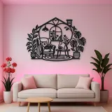 Home Sweet Heart Symbol Metal Wall Art | Cozy Home Metal Decor
