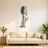 Confident Side Profile Metal Wall Art | Minimalist Woman Line Art