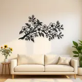 Cherry Blossom Branch Metal Wall Art | Botanical Metal Wall Decor