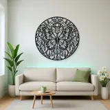 Butterfly Mandala Metal Wall Art | Spiritual Boho Metal Decor