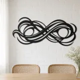Interwoven Wave Ribbons Metal Wall Art | Modern Abstract Metal Decor - lifestyle view 4