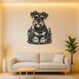 Schnauzer Portrait Metal Wall Art | Pet Lover Silhouette Decor