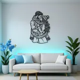 Winter Scarf Couple Metal Wall Art | Romantic Couple Decor