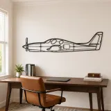 Evolution Airplane Silhouette Metal Wall Art, Metal Aircraft Silhouette, Aviation Wall Decor, Aviator Decor - lifestyle view 4