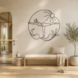 Décoration murale en métal "Vol du Guerrier Trois" | Décor mural pour le yoga et la méditation